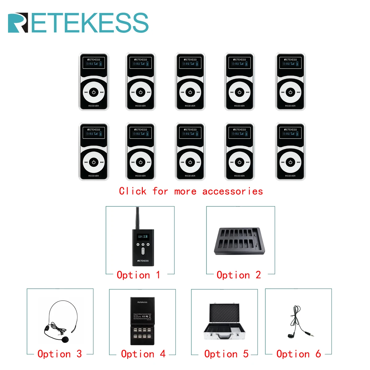 Travel Accessories Guide - Acessórios para Guia Turístico RETEKESS T130P