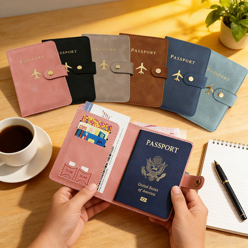 Travel Accessories For Plane - Capa de Couro para Passaporte e