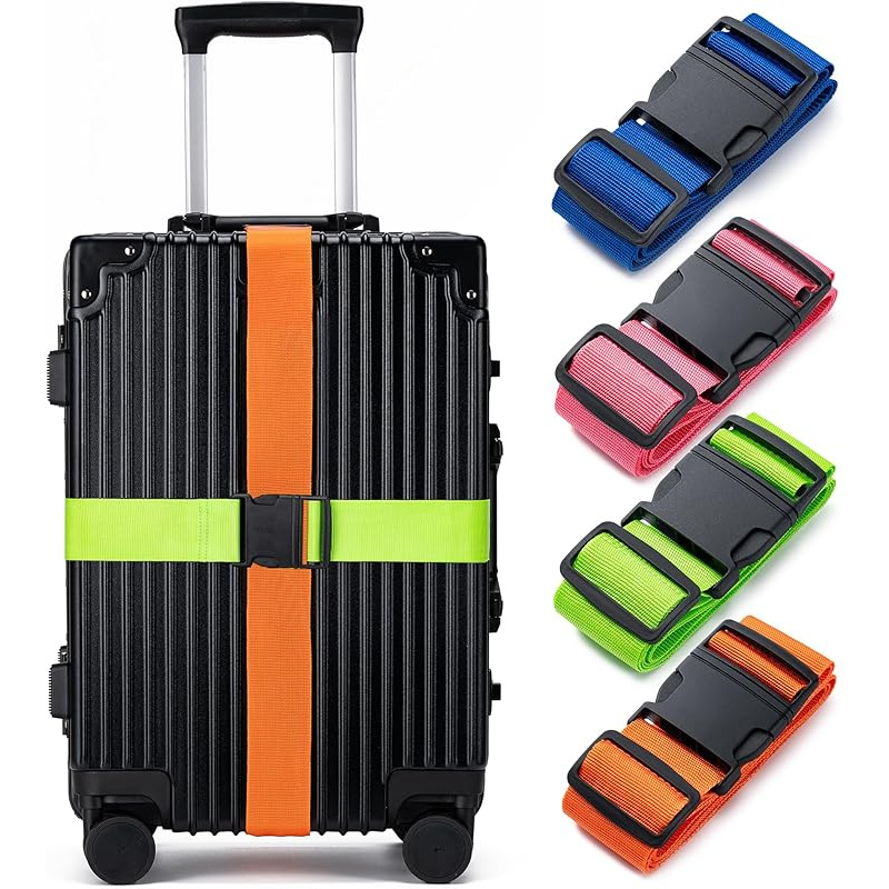 Travel Accessories Gear - Conjunto de 4 Cintas para Bagagem,
