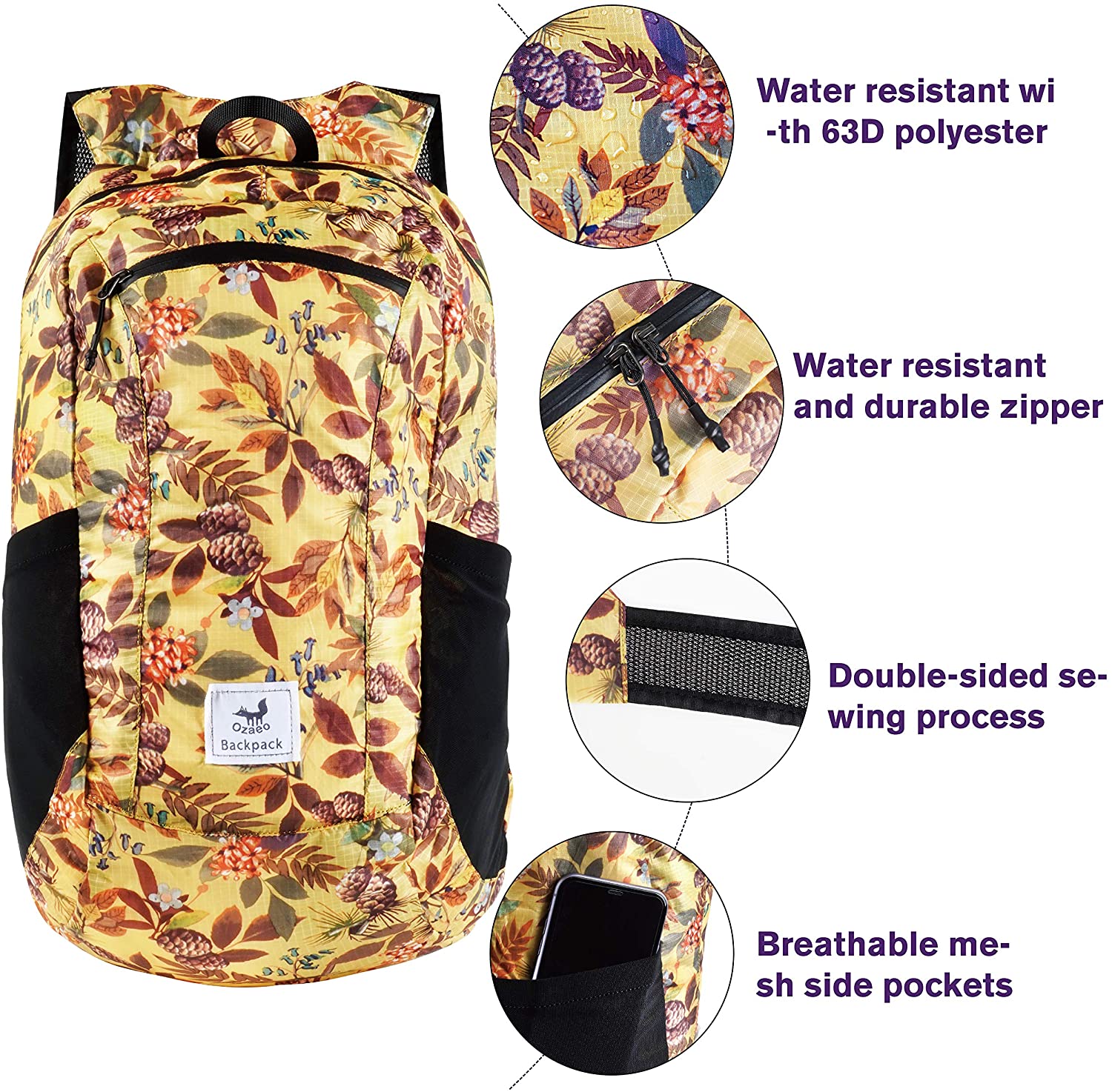 Mochila leve e dobrável para v - Packable Daypack Foldable avaliação e preço