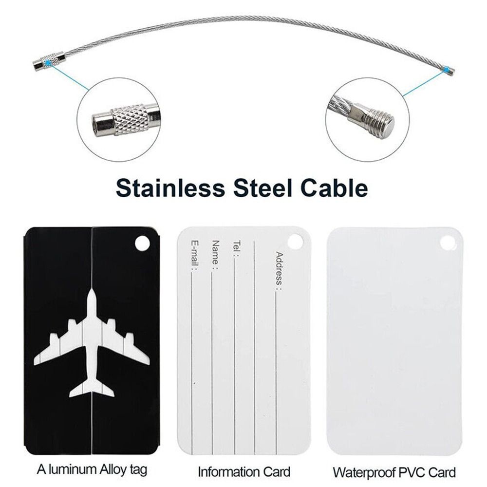 Alumínio Bagagem Tags com Cord - Travel Accessories Gear avaliação e preço