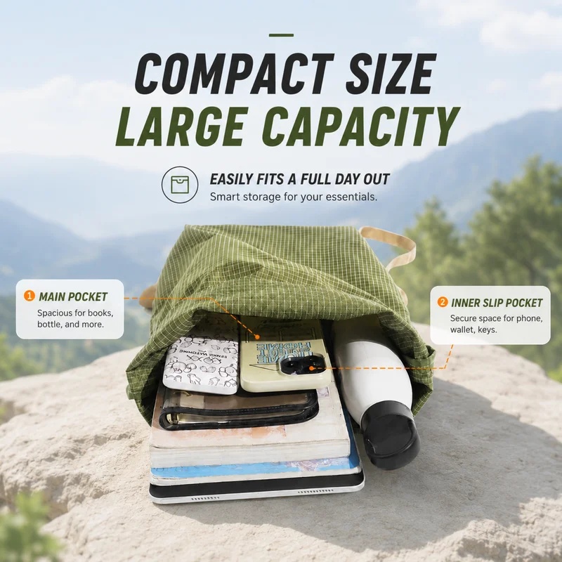 Mochila de Hiking para Exterio - Packable Daypack Foldable avaliação e preço